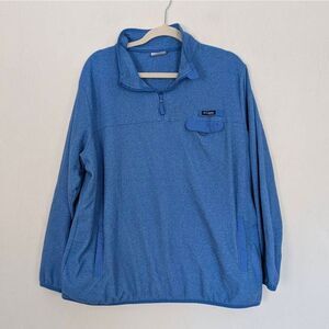 Columbia PFG 1/4 Zip Fleece Blue Men's Size 2XL
